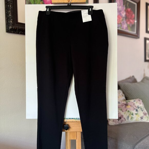 Calvin Klein stretch black office or casual pants - Picture 2 of 9